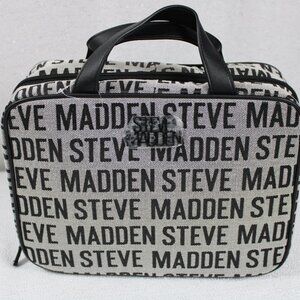NWT-Steve Madden Weekender Cosmetic Bag Black & Grey ( Original Price $68.00)